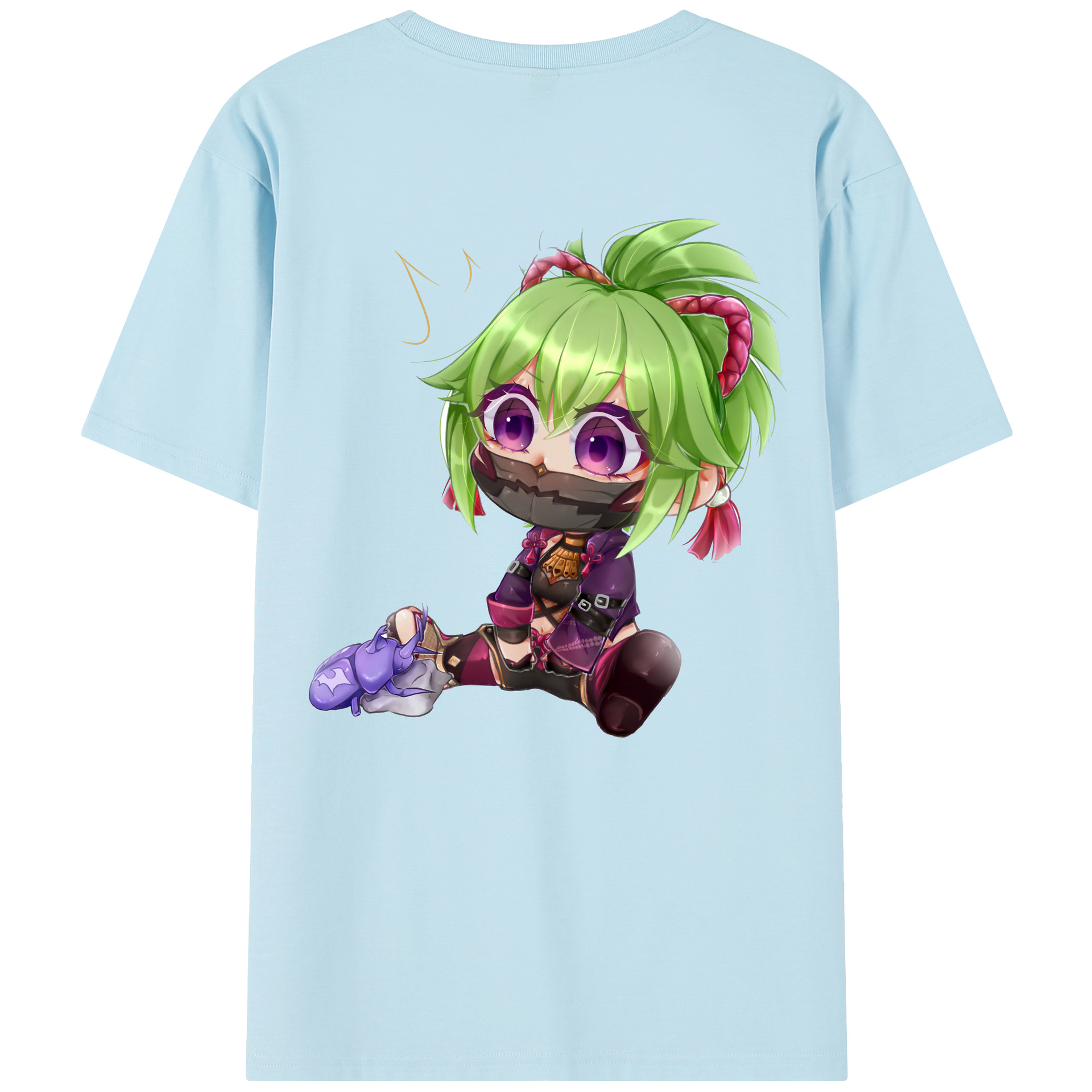 げんし神  久岐忍 くき しのぶ genshin Kuki Shinobu 綿100％半袖Tシャツ（背面プリント）